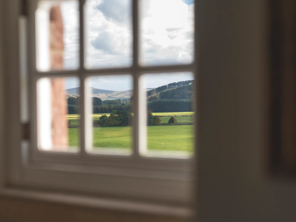 The stunning views of Scotland from Forter Castle