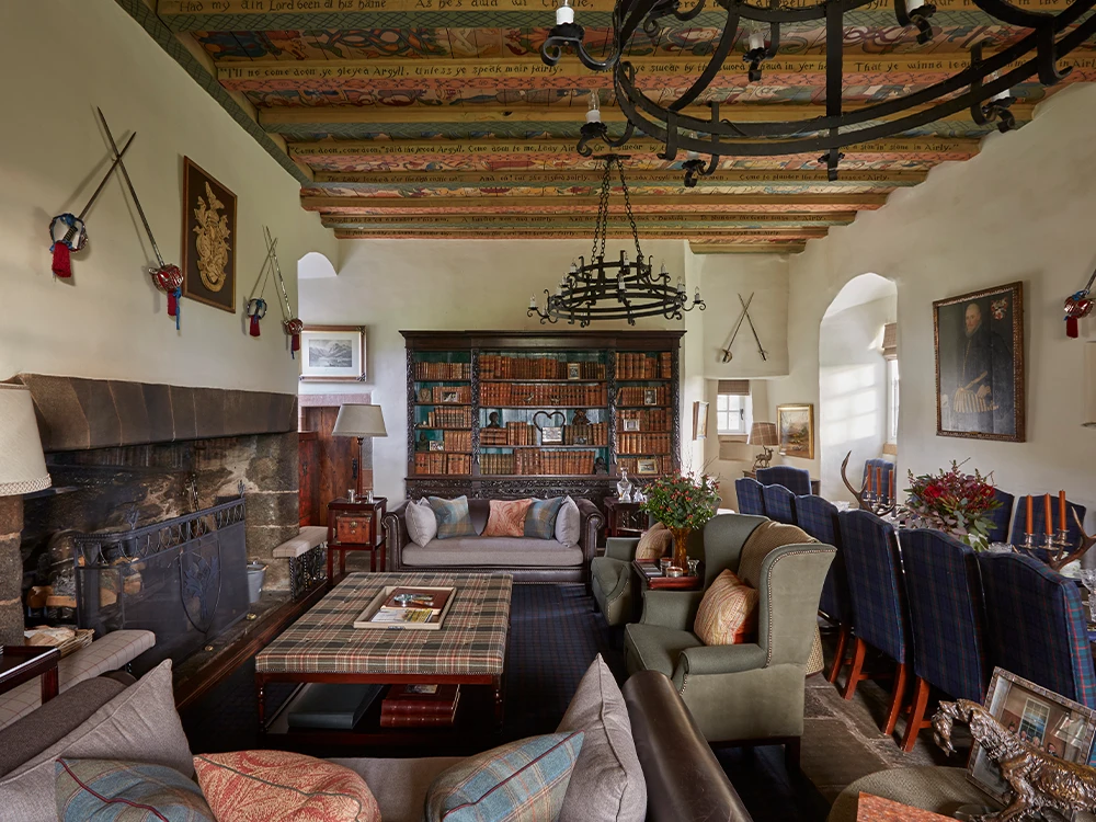 The Great Hall in Forter Castle - Luxury Scottish castle to rent